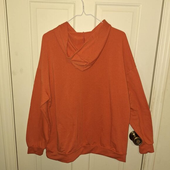 Orange Highland Cow Print Hoodie, Size XL - Picture 8 of 8